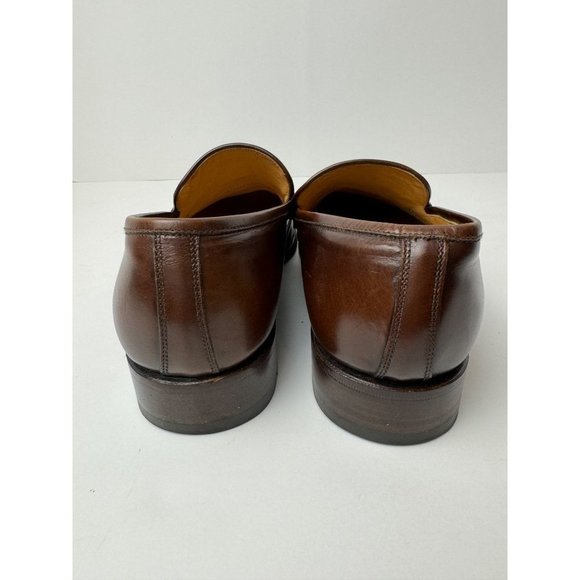 Bally Brown Leather Braided Top Round Toe Slip On Loafer Size 9.5 main image 7